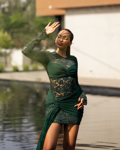 Stacy Lace green dress