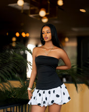 Polka dot puff dress