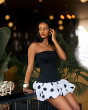Polka dot puff dress